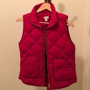 JCrew red puffer vest jacket